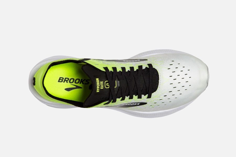 Brooks Hyperion Elite 2 Spikes Shoes Womens White/Black 701625-MHG